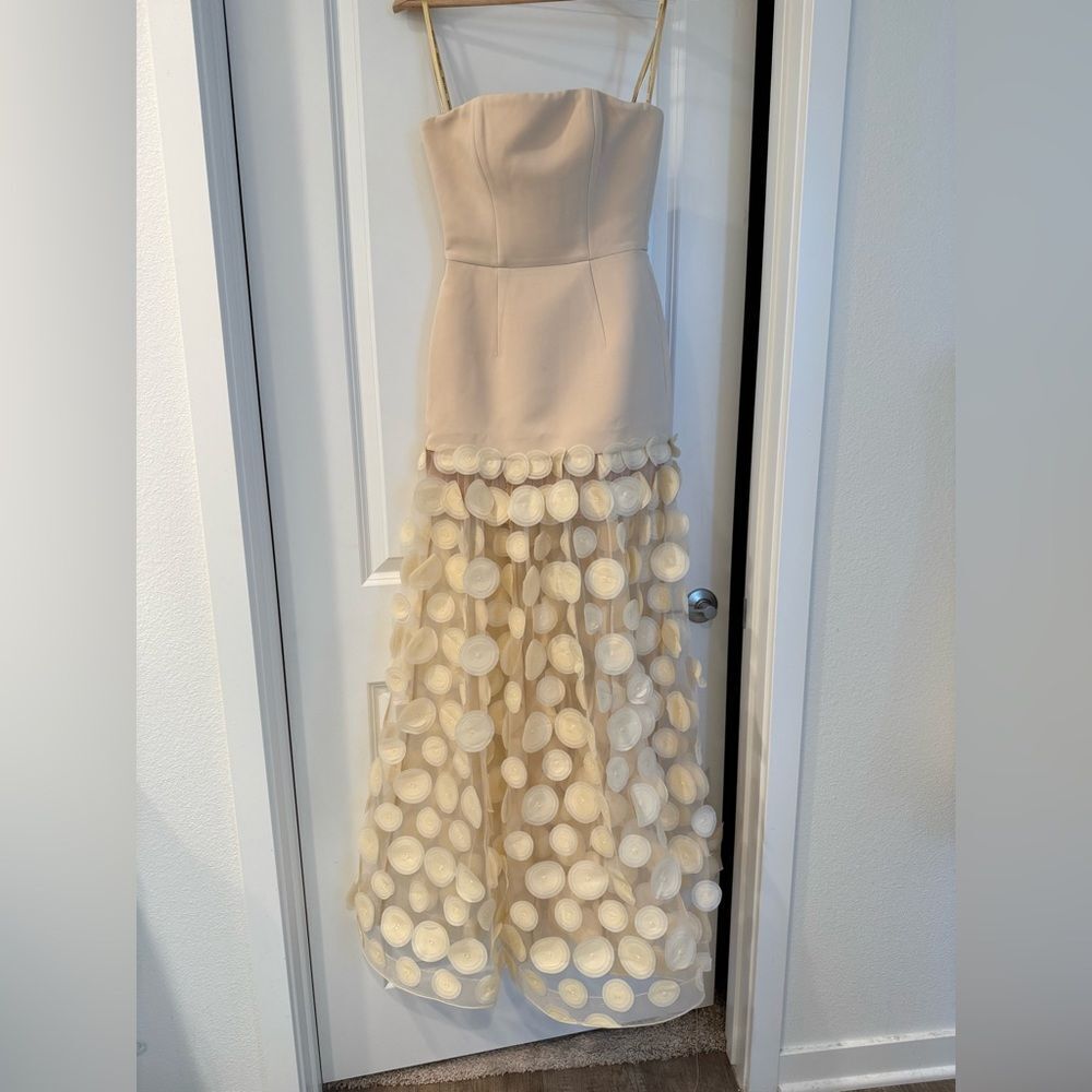 NWOT BRONX AND BANCO HARPER STRAIGHT Cream Strapless Wedding Bridal Gown, XS - Picture 7 of 16